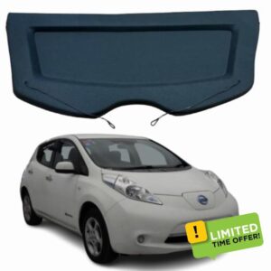Nissan Leaf MK1 2010-2017 Compatible Car Parcel Shelf | Sturdy Boot Cover with Cord for Extra Storage | Space Saving Car Accessories | Black