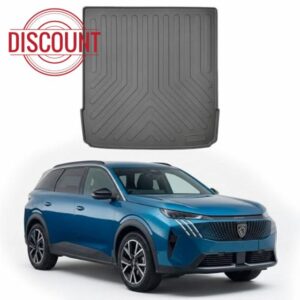 Heavy Duty Rubber Boot Liner for Peugeot 5008 EV 2024–2026 – Waterproof Non-Slip Vehicle Boot Mat with Raised Edges - Compatible with Peugeot 5008 EV 2024–2026