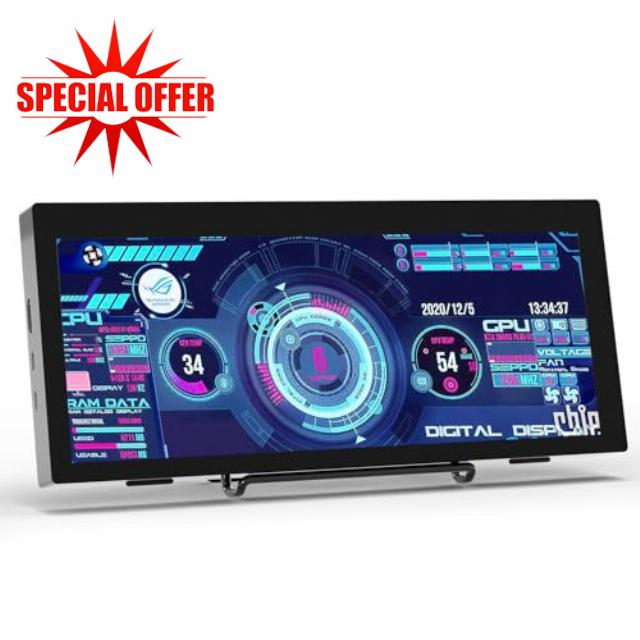 12.3 Inch IPS Stretched Bar LCD Travel Display 1920*720 Secondary Monitor
