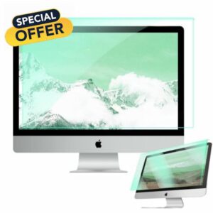 34 Inch Green Blue Light Filter Screen Protector for Computer Monitor – Hanging Type Anti-Glare Acrylic Eye Protection Panel
