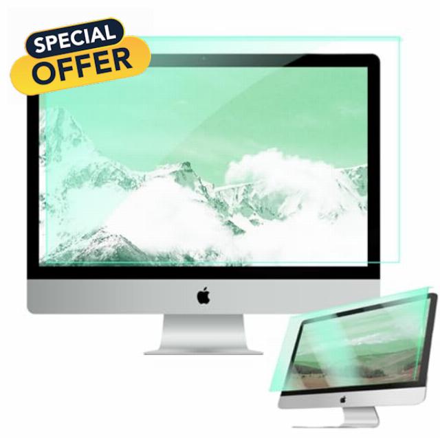 34 Inch Green Blue Light Filter Screen Protector for Computer Monitor – Hanging Type Anti-Glare Acrylic Eye Protection Panel