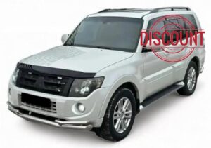 Compatible FOR MITSUBISHI PAJERO SHOGUN BLACK BONNET WIND STONE DEFLECTOR PROTECTOR NOT BONNET BRA 2007-2019