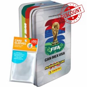 FIFA World Cup Adrenalyn XL 2026-1 Random Tin Box (Original) + Exclusive Collect-it Cases (Own Brand Bundle)