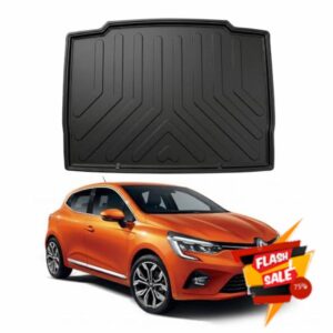 Heavy-Duty Rubber Boot Liner for Renault Clio Mk5 2019–2026 – Waterproof Non-Slip Boot Protector with Raised Edges – Compatible with Renault Clio Mk5 2019–2026 Upper Boot Positio