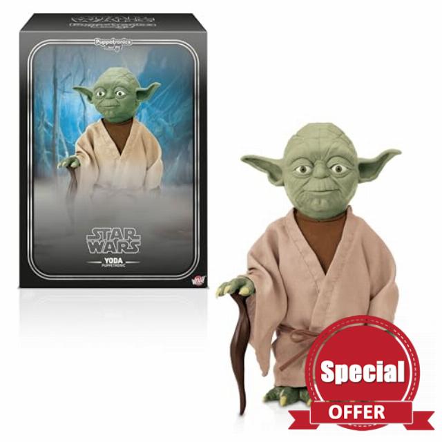 WOW! Stuff Star Wars Yoda Puppetronic by RealFX | Interactive Animatronic Puppet | Over 120+ Sounds & Actions | Realistic Skin