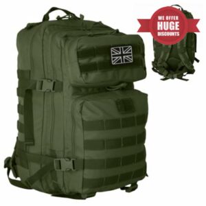 Military Tactical Backpack 21L – Heavy Duty Multi-Pocket MOLLE Rucksack with 180° Opening
