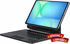 ORDA Keyboard Case for Samsung Galaxy Tab S10 FE Plus 13.1" Case with Keyboard Lightweight Magnetic Floating Cantilever Stand Precise Multi-Touch Trackpad Backlight S Pen Holder AI Keys