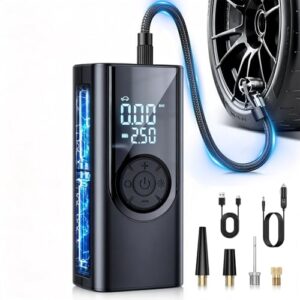 150PSI Portable Air Compressor with Dual Power (Battery & 12V DC)