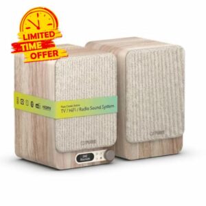 Pure Classic Active TV HiFi Radio Sound System with Real Stereo