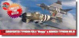 Airfix A40001 Twin Pack - Eurofighter Typhoon FGR.4 (FMOG) + Hawker Typhoon Mk.Ib Classic Kit Model Building ki