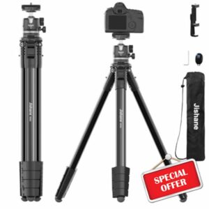 72" Professional Camera Tripod Portable Travel Tripod with 360 Degree Ball Head Phone Mount Wireless Remote Carry Bag Heavy Duty Level Bubble for DSLR Camera Telescope Spotting Scope