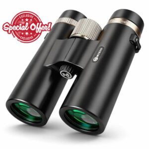 12x42 UHD Binoculars for Adults High Powered Waterproof Large View with Clear Low Light Vision & Lightweight Binocular Essentials for Hunting Camping Cruise Travel Bird Watching Sports