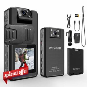 1296P Mini Video Body Camera 32GB 20Hrs Portable Wearable Police Camcorder