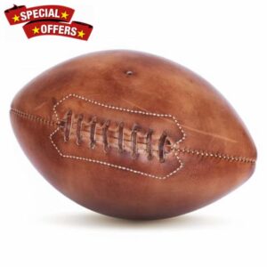 Retro American Football Genuine Leather - Handmade Vintage Football Outdoor & Collectible Robus
