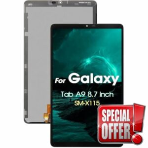 Samsung Galaxy Tab A9 8.7" Screen Replacement LCD Display Touch Digitizer Assembly – Compatible SM-X110 SM-X115 – Black Frameless