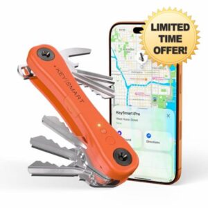 KeySmart iPro Key Finder Locator with Sound - Keychain Key Holder