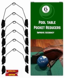 Pocket Reducers Pool Table V2.0 | Perfect Your Accuracy with Billiards Training Aids | 6 Sets Included | Pool Table Accessories | Decrease Pocket Size with Billiard Training Aids