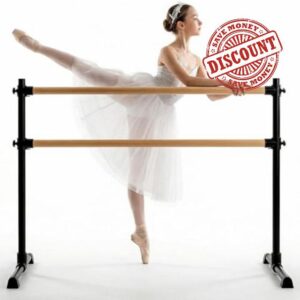 Double Ballet Barre Freestanding – Height Adjustable Ballet Bar