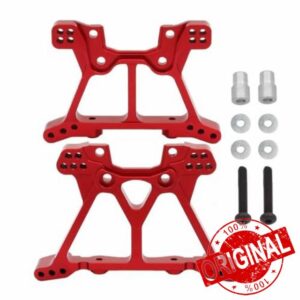 RC Car Models Parts For Traxxas For Slash 4x4 4WD 1/10 1 Set Front And Rear Shock Tower Metal Kit RC Car Replacement Upgrade Parts Accessories(Red)