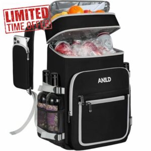 40 Cans Insulated Cooler Backpack 30L