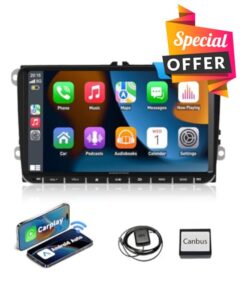 ESSGOO 4+64G Car Radio with Wireless Carplay and Android Auto for VW Golf 5 6 Polo Passat Touran Skoda Seat