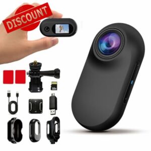 Xilecam Mini Body Camera 1080P with 32GB Card Helmet Camera Body Cameras with Audio and Video Recording Multi-Function Accessory Body Cam（Black）