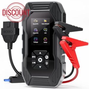Jump Starter Power Pack With OBD2 Scanner for 12V car Battery Booster Jump Starter(all Gas/10L Diesel) and Motorcycles