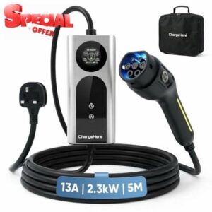 Portable EV Charger Type 2 to UK 3 Pin Plug