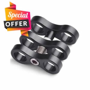 OrcaTorch ZJ13 Aluminum Ball Joint Clamp for Diving Torch Arm and Underwater Camera Tray
