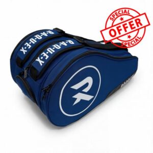 Raquex Engage 2 Padel Racket Bag (Black or Blue) – Carry Handle + Twin Shoulder Straps (Backpack Style) - Thermal Lining