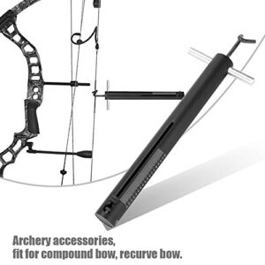 Aluminum Spring Archery Scale Accurate Hand Held Draw Weight Calibrated Power Hook Fish Scale 15 to 100lbs Portable Heavy Duty Tubular Tube Drag Pull Hanging Scale Recurve Compound Hunting