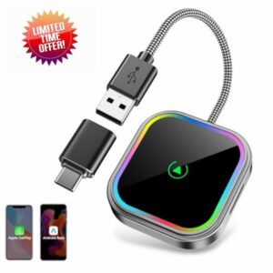 ESSGOO Mini Wireless Adapter for Apple CarPlay/Android Auto