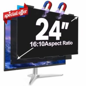 2Pack Magnetic 24 Inch Privacy Screen for Computer Monitor 16:10 Aspect Ratio