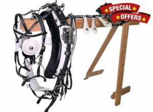 PVC Quick Hitch Harness Set Padded Driving Harness Riding Equipment Set Black White