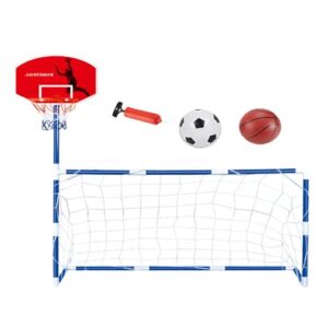 Basketball Hoop for Kids - 2 In 1 Sports Activity Center - Indoor and Outdoor Basketball Hoop Football/Soccer Goal Play Set for Childre