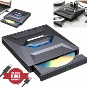 7-in-1 External USB DVD Drive & Blu-ray Player