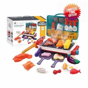Cooking Toy BBQ Set - Kids Barbecue Grill Playset