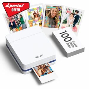 Nelko PP01 Portable Photo Printer with 100 Sheets