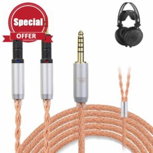 okcsc ZT16 R70X R70XA Upgraded Replacement Cable，Dual R70X to 4.4MM Headphone Cable