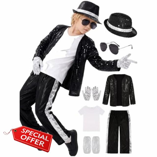 Sparkly Sequins Costume Set for Boys Kids