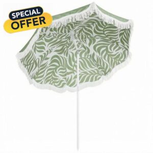 Outsunny 1.8 m Beach Umbrella Parasol with Sand Anchor