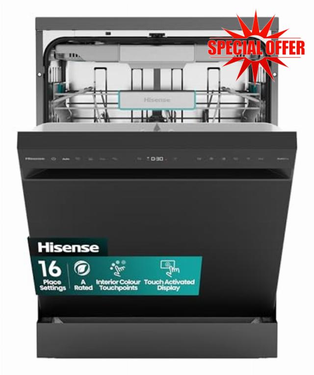 Hisense Standard Dishwasher - Black Inox - A Rated           [Energy Class A]