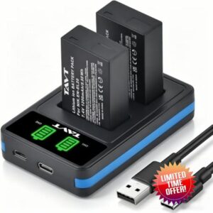 2Pcs EN-EL20 EN-EL20a Battery and Charger for Nikon Coolpix P1100