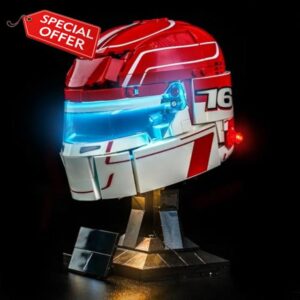 LocoLee LED Light Set Compatible with LEGO 43014 Scuderia Ferrari HP Charles Leclerc Helmet LED Decoration Lighting Kit Only Lights Set