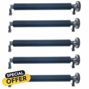 Transfer Platen Roller Kit with Bearing Bushings Gear Compatible with Zebra ZD220 ZD230 ZD888 Thermal Lable Barcode Printer (5Kits ZD220D ZD230D ZD888D P1080383-700)