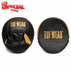 Tuf Wear Atom Button Pads - Compact Micro Boxing Mitts - Hand-Moulded Multi-Layered Textured PU Speed Targets for Precision Training & Coaching (Pair)