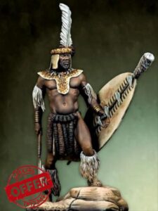 New Unassembled 1/24 75MM ANCIENT SOLDIER Zulu warrior man Resin Figure Unpainted Model Ki