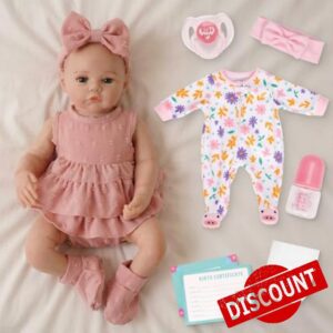 Realistic Reborn Baby Dolls with Two Outfits - 18 Inch Lifelike Weighted Newborn Baby Doll