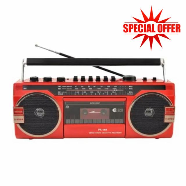 DESIGNO Bluetooth Cassette Player Boombox