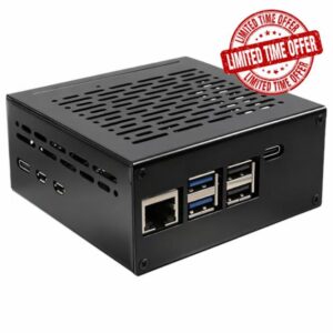 Geekworm X1207-C1 Metal Case for Raspberry Pi 5 and X1207/ X1208 UPS Shield